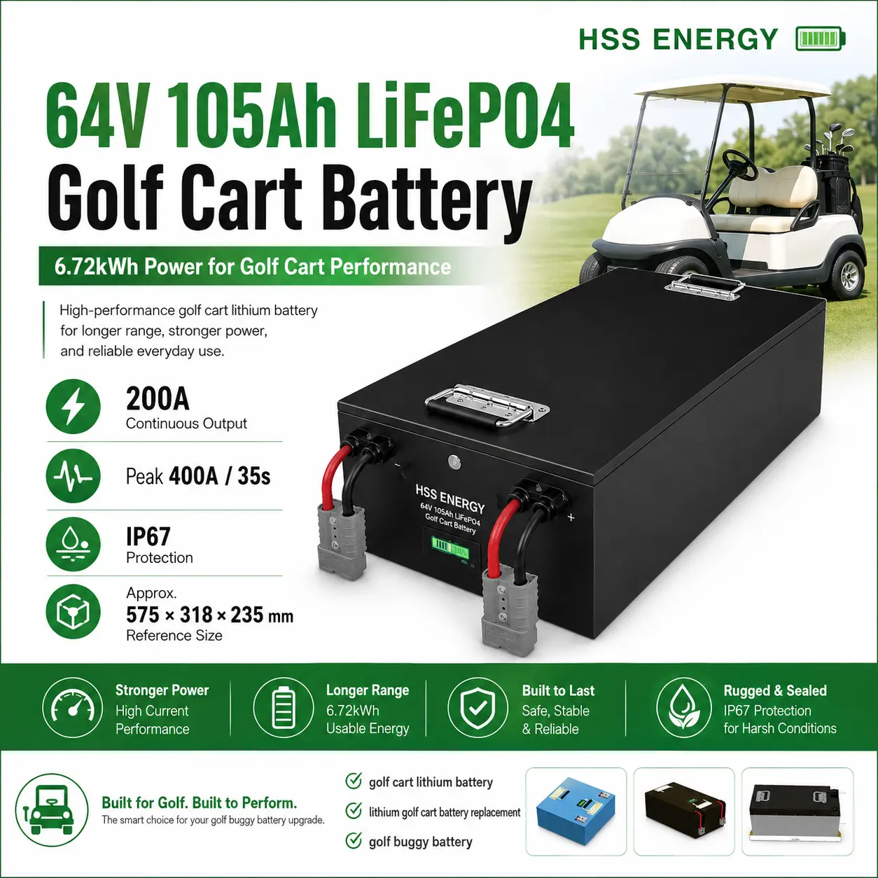 Bateria litowa do wózka golfowego 60 V 105 Ah